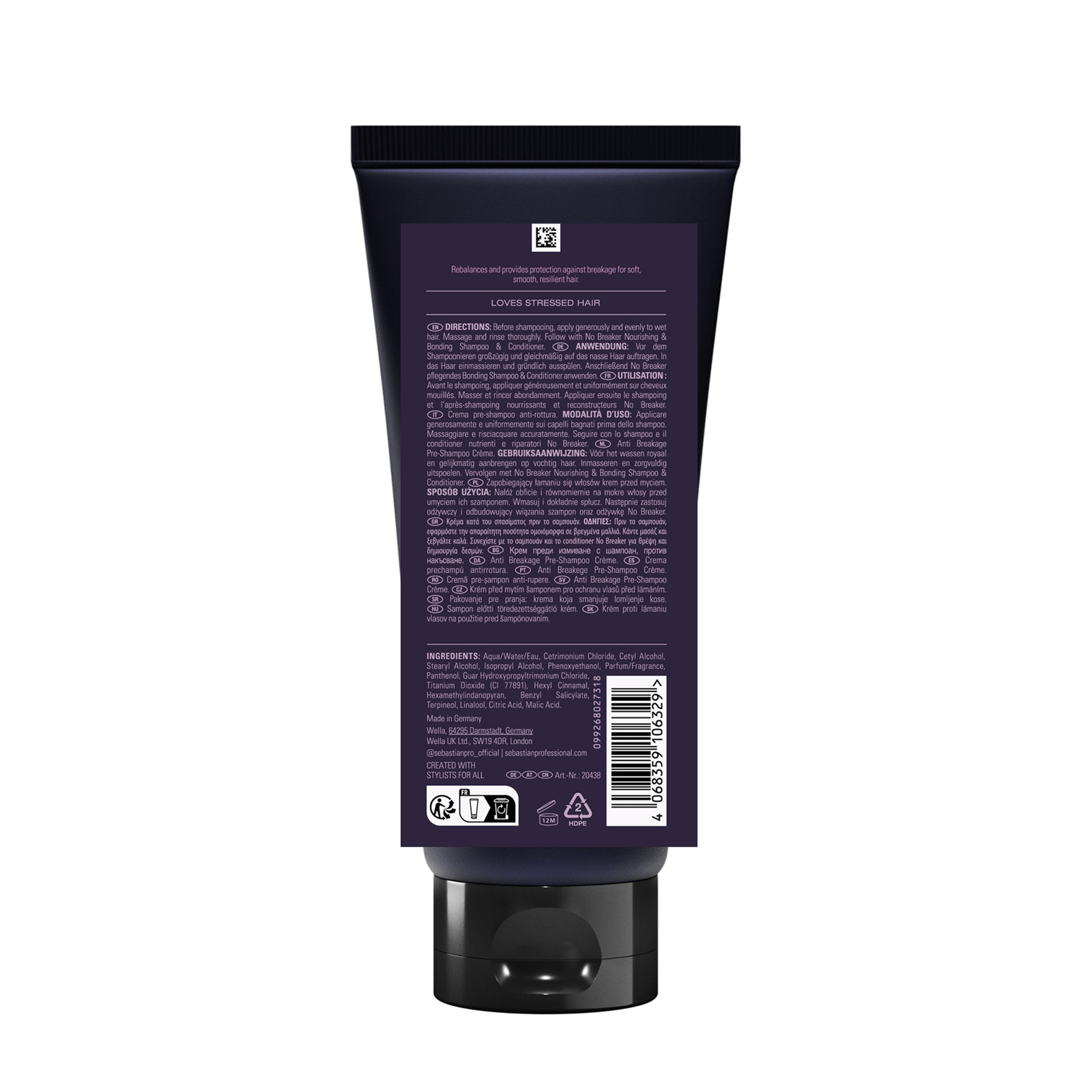Sebastian No Breaker Anti Breakage Pre-Shampoo Créme 200 ml