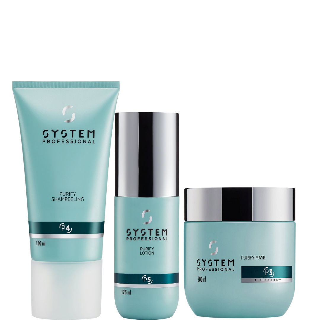 System Professional Lipid Code Purify Trio + gratis Shampoo Massager System Professional Lipid Code Purify Trio + gratis Shampoo Massager
