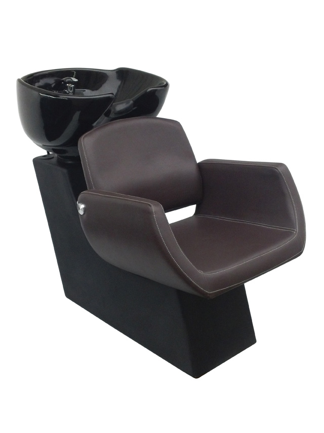 Comair Waschplatz Lugano braun Becken schwarz - Friseur Waschbecken Salon - 7000889