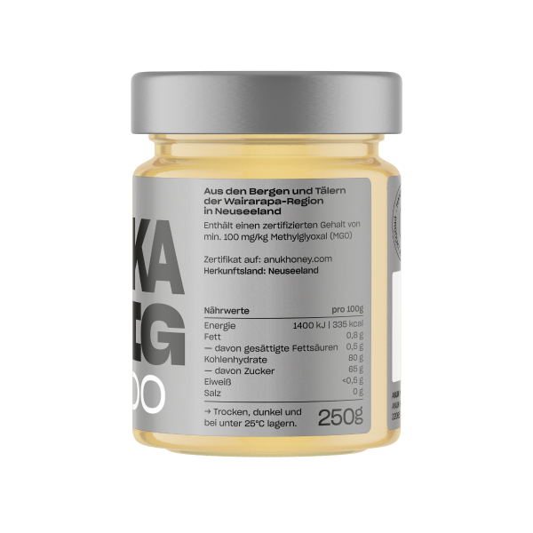 Anuk Manuka Honig MGO 100 250g Anuk Manuka Honig MGO 100 250g