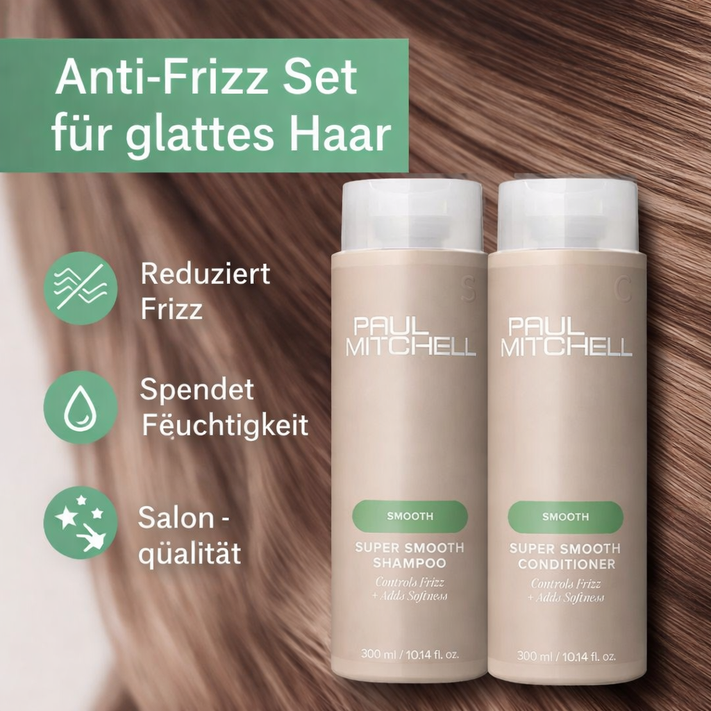 Paul Mitchell Super Smooth Duo – Anti-Frizz Shampoo 300 ml & Conditioner 300 ml