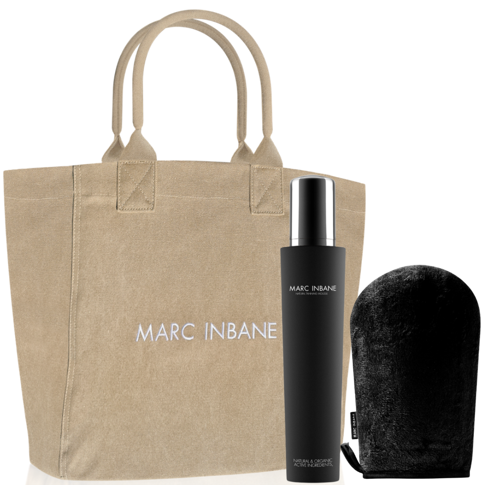 Marc Inbane Natural Tanning Mousse Set mit Tanning Glove und exklusiver Tasche