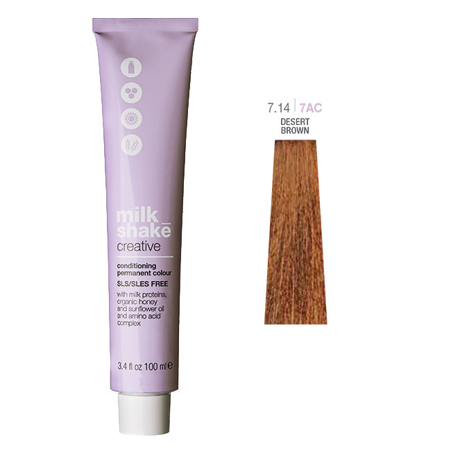 Milk_shake Creative Conditioning Permanent Colour 100ml 7.14 Ash Copper Medium Blond