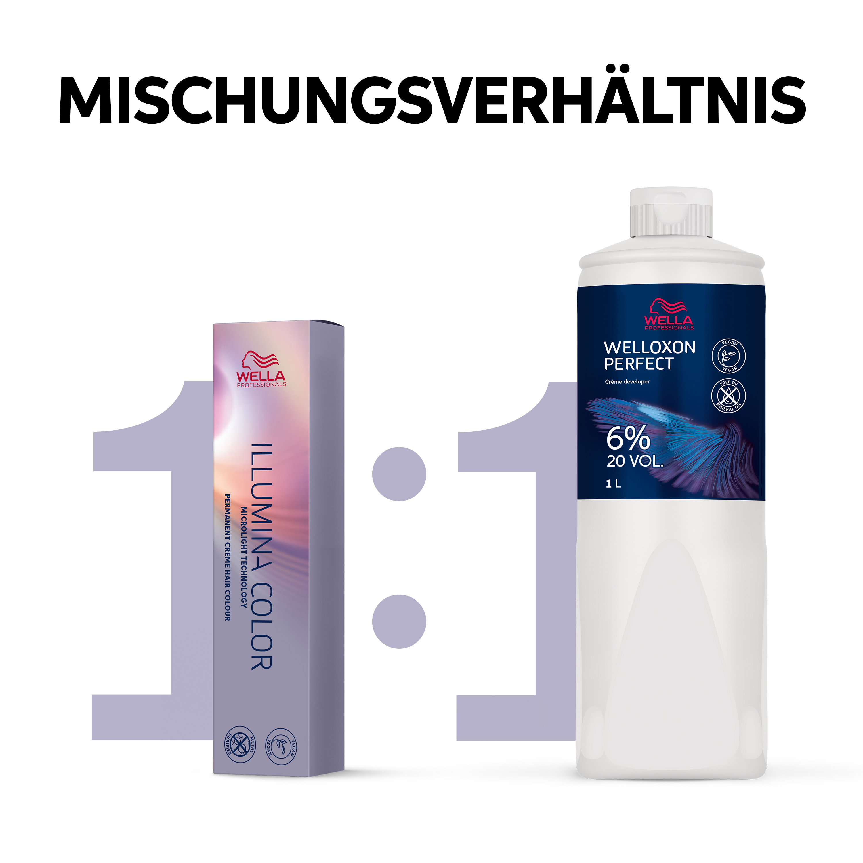 Wella Illumina Farbe 8/69 60 ml + Welloxon Perfect 6% 60 ml