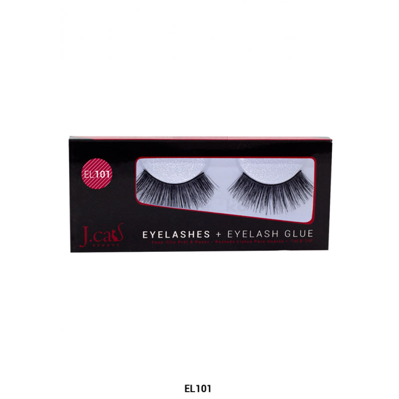 J.Cat Eyelashes Wimpern aus 100% Echthaar + Kleber - EL101