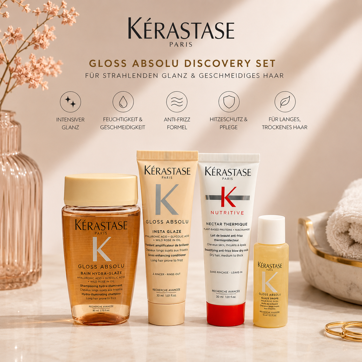 Kérastase Anti-Frizz Discovery Set – Für spiegelnden Glanz & geschmeidiges Haar