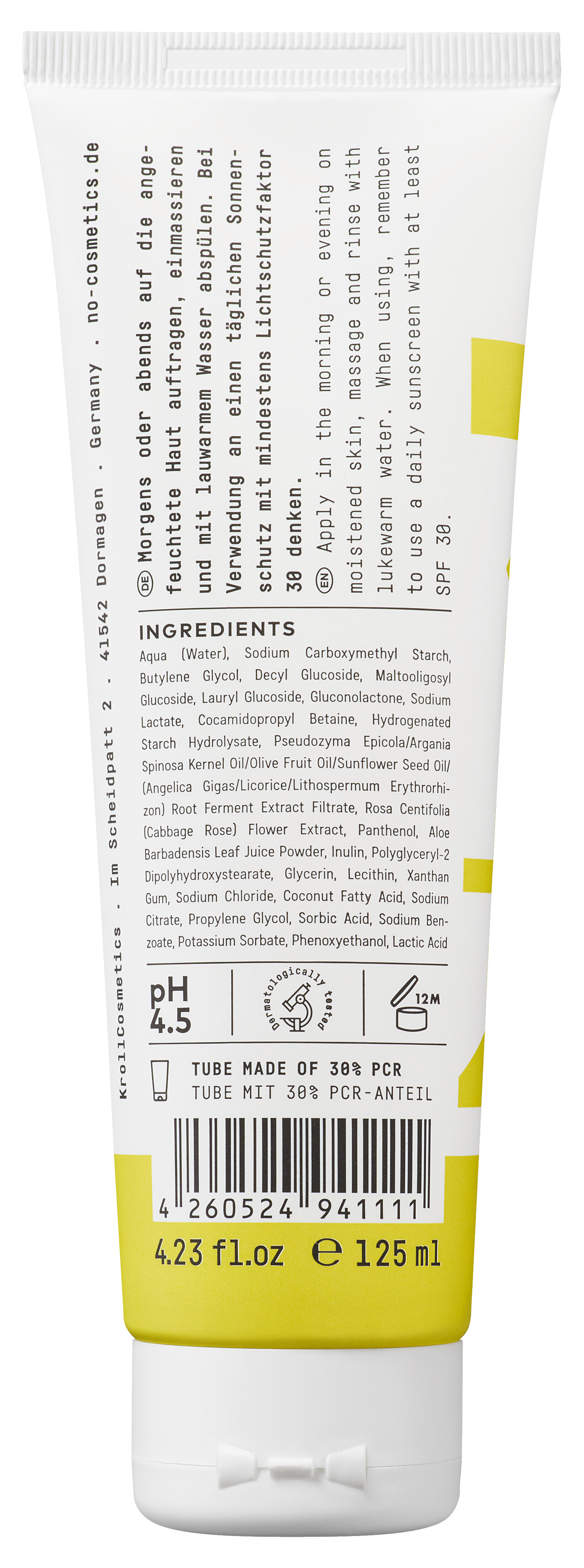 Nø Cosmetics Pure Today AHA/PHA Peeling Cleanser 125 ml