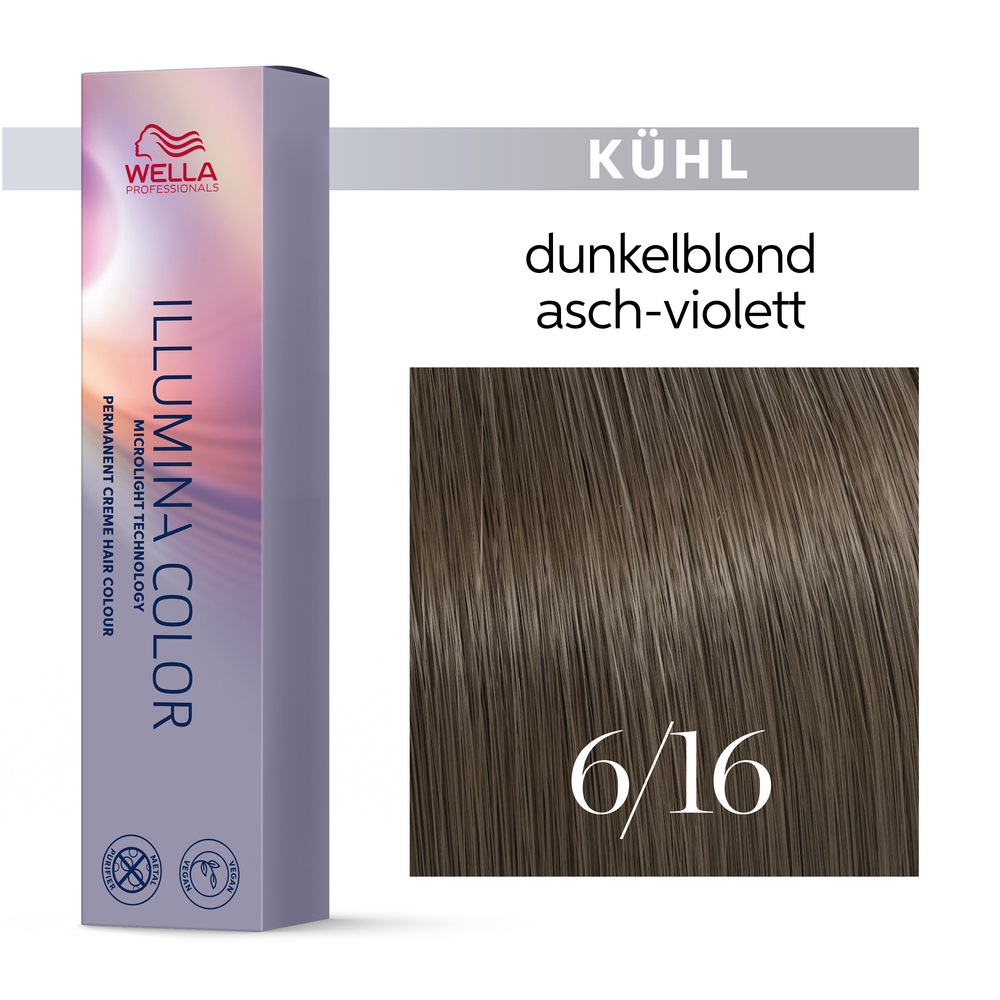 Wella Illumina Farbe 6/16 60 ml + Welloxon Perfect 6% 60 ml
