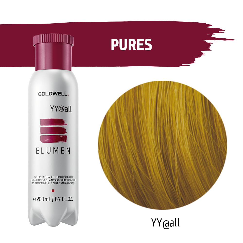 Goldwell Elumen Haarfarbe [YY@all Yellow] 200ml + 250ml Lock Versiegelung + 30ml Color Shampoo + 30ml Color Conditioner