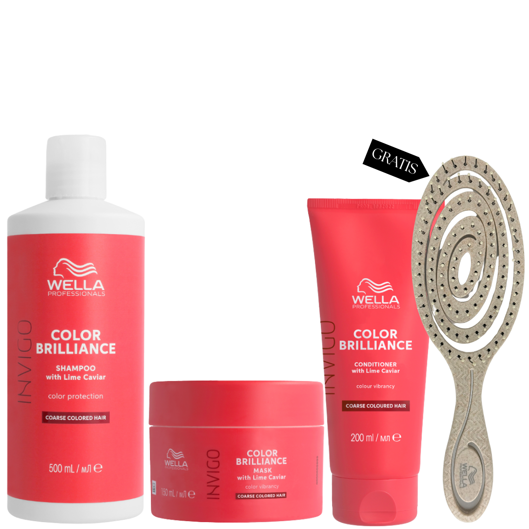 Wella Invigo Color Brilliance Set for Coarse Hair + gratis Wella Haarbürste