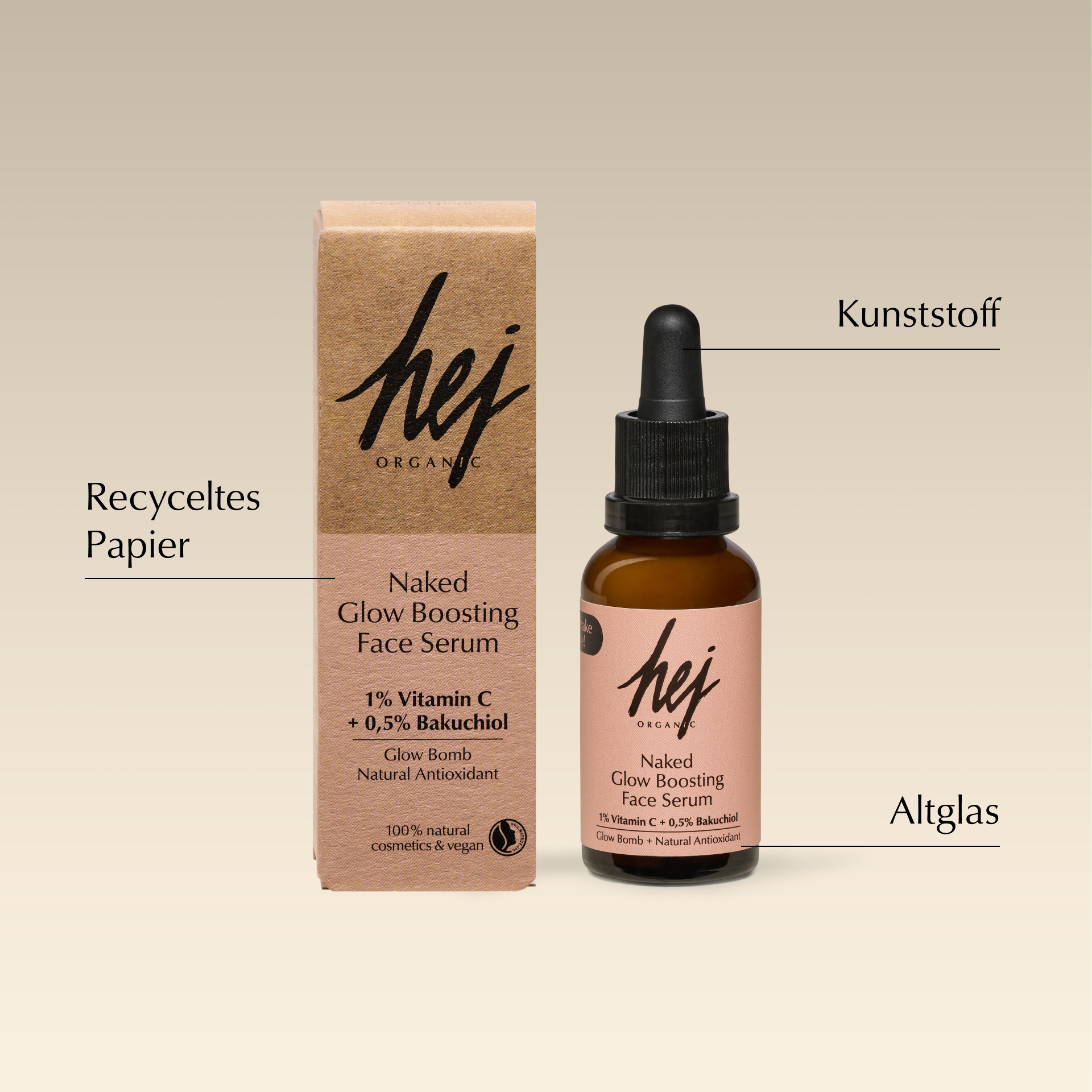 Hej Organic Naked Glow Boosting Face Serum 30 ml Hej Organic Naked Glow Boosting Face Serum 30 ml