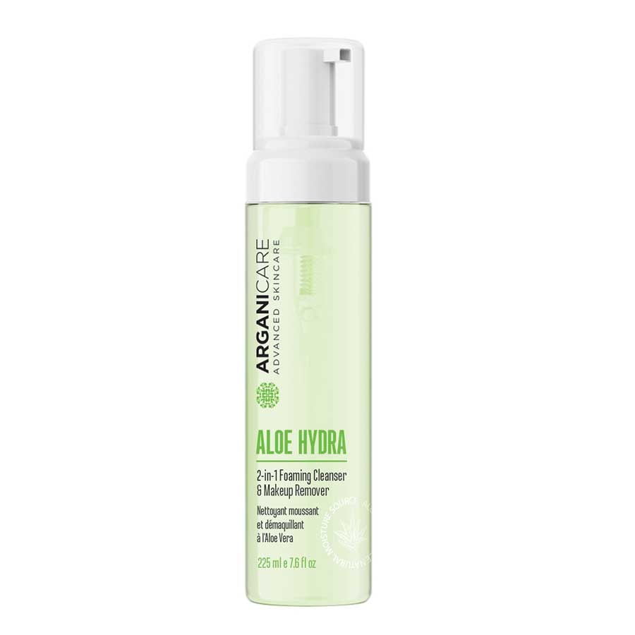 Arganicare Aloe Hydra 2-in-1 Foaming Cleanser & Makeup Remover 225ml Arganicare Aloe Hydra 2-in-1 Foaming Cleanser & Makeup Remover 225ml