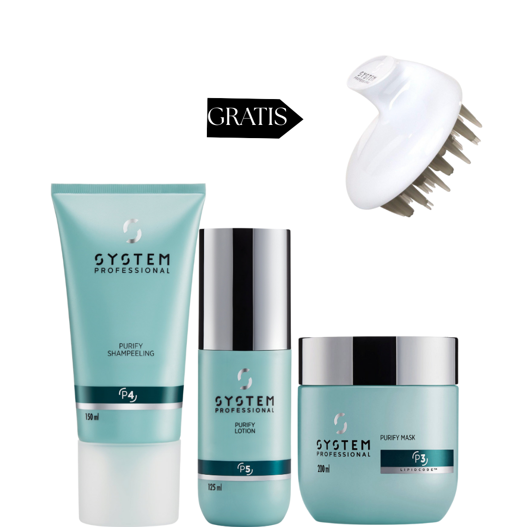 System Professional Lipid Code Purify Trio + gratis Shampoo Massager