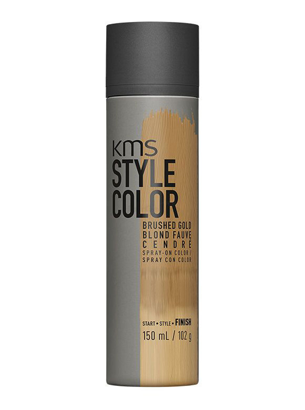 KMS Style Color Brushed Gold Finish temporäres Farbspray Haarfarbe 150ml