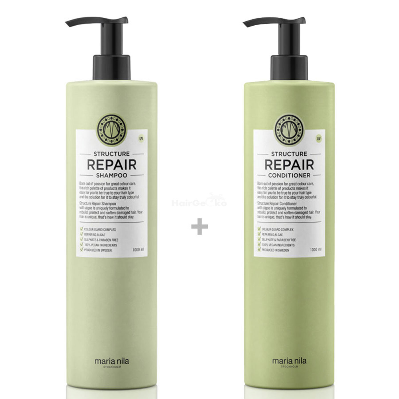 Maria Nila Structure Repair XXL Set - Shampoo 1000 ml + Conditioner 1000 ml