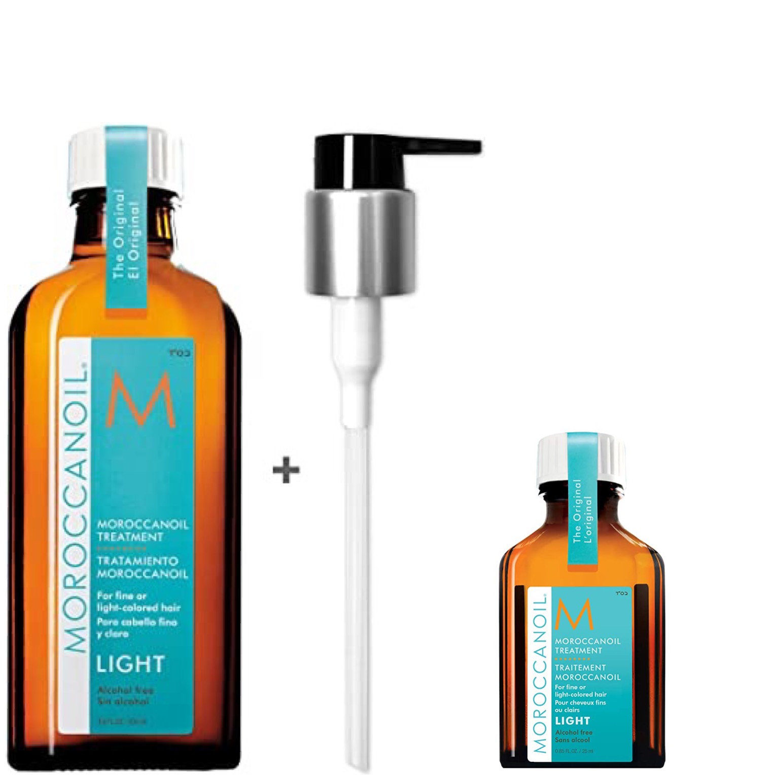 Moroccanoil Treatment Oil Light 100ml + Pumpe + 25ml Gratis