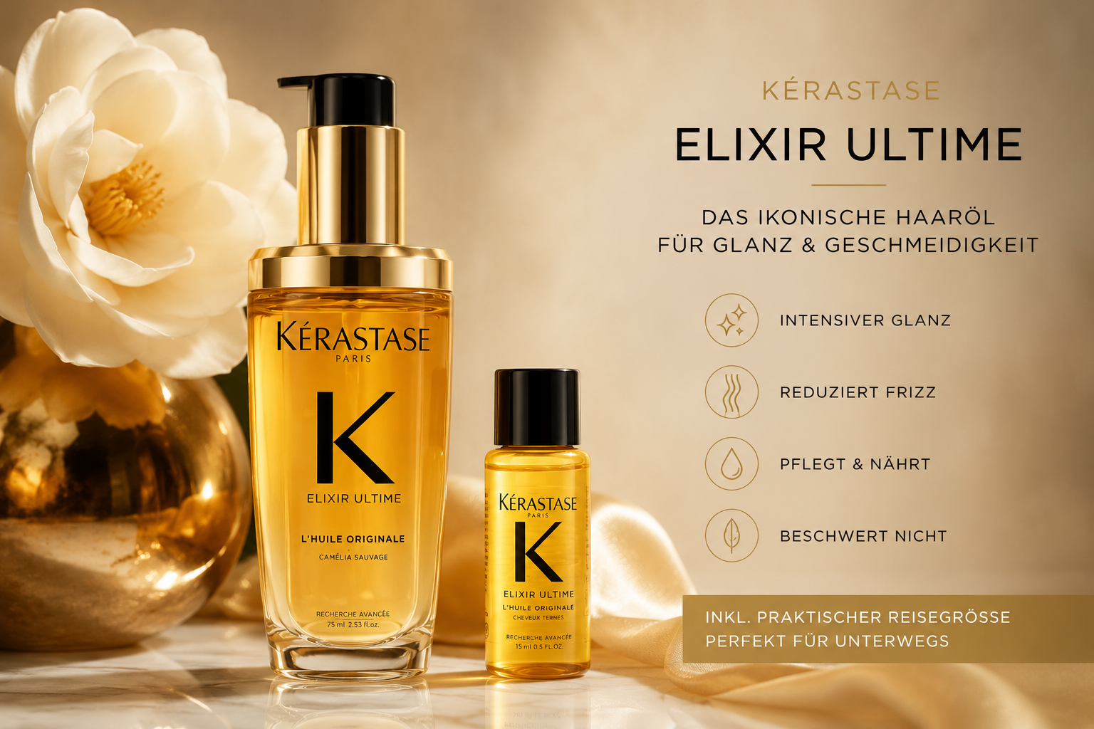Kérastase Elixir Ultime L´Huile Originale 75 ml + gratis 15 ml Probiergröße