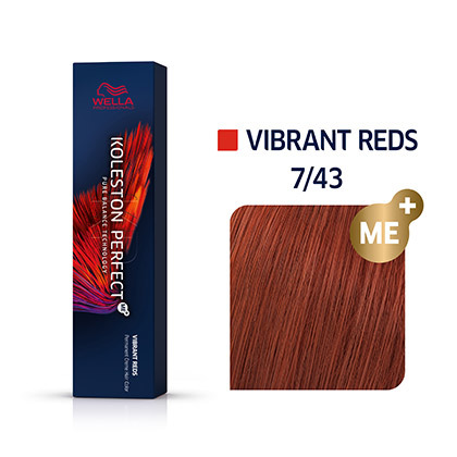 Wella KOLESTON PERFECT Vibrant Reds 7/43 Mittelblond Rot-Gold 60ml