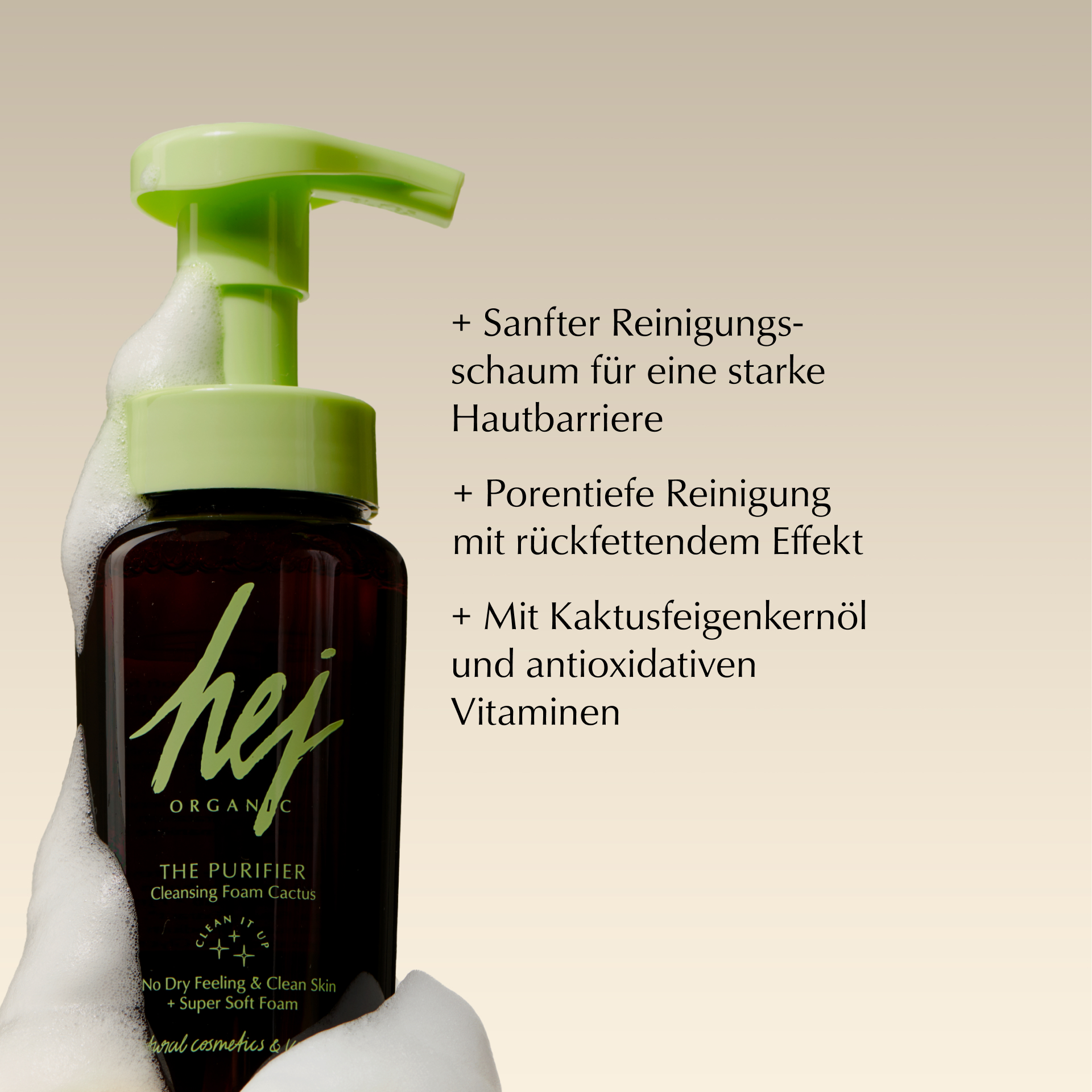 Hej Organic The Purifier Cleansing Foam Cactus 150 ml Hej Organic The Purifier Cleansing Foam Cactus 150 ml