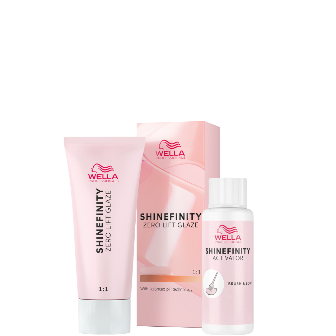 Wella Shinefinity Zero Lift Glaze 04/07 60 ml + Brush & Bowl Activator 60 ml