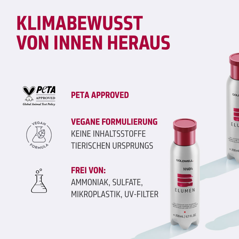 Goldwell Elumen Haarfarbe [KK@all Kupfer] 200ml + 250ml Lock Versiegelung + 30ml Color Shampoo + 30ml Color Conditioner