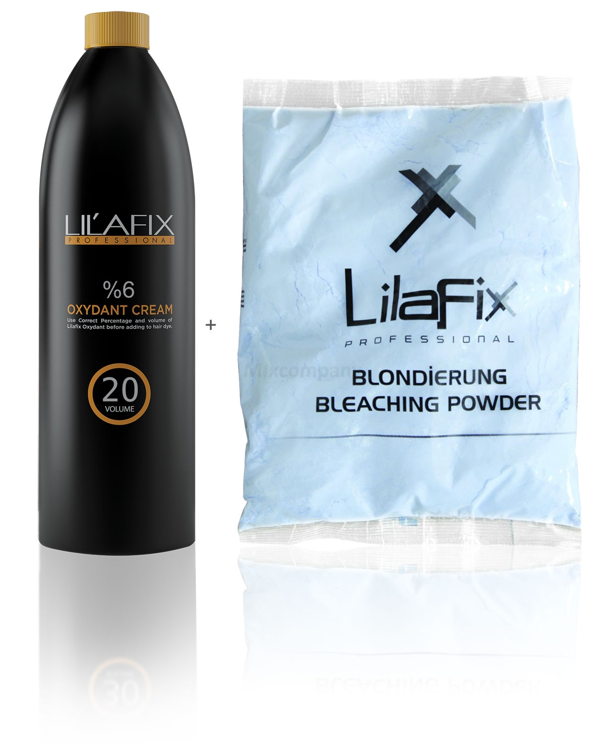 Lilafix Oxydant Cream Oxidant Wasserstoff Entwickler 6% 1000ml + Blondierung 500g