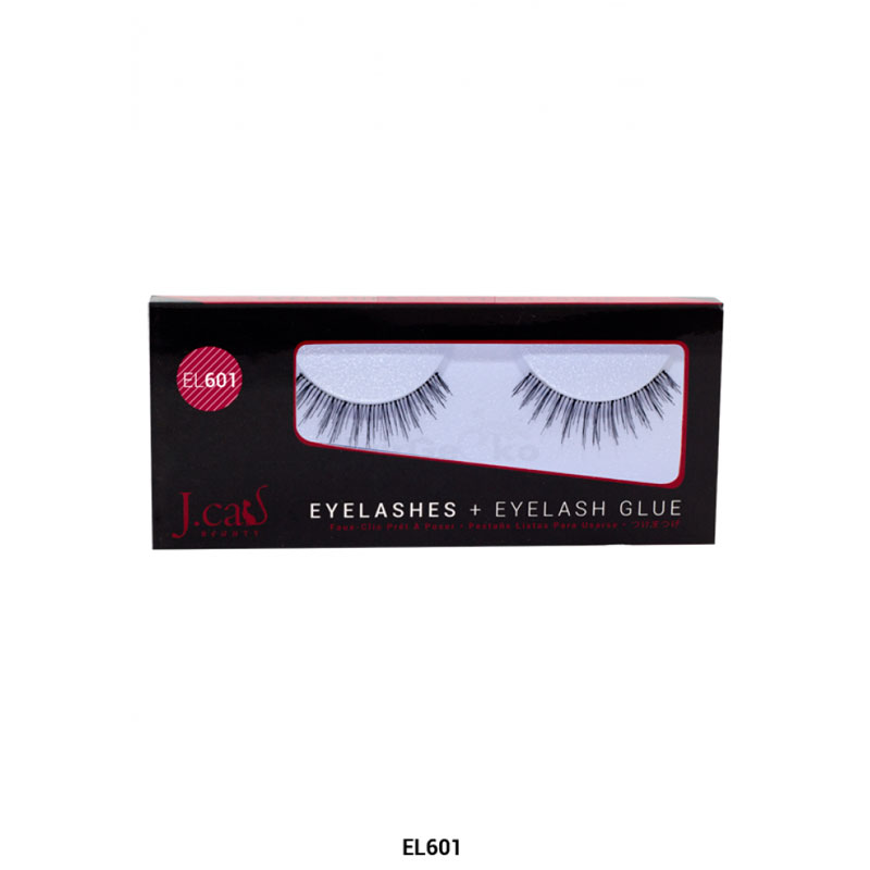 J.Cat Eyelashes Wimpern aus 100% Echthaar + Kleber - EL601