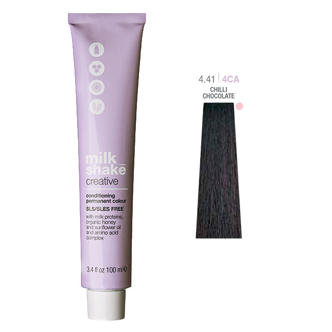 Milk_shake Creative Conditioning Permanent Colour 100ml 4.41 Copper Ash Deep Medium Brown