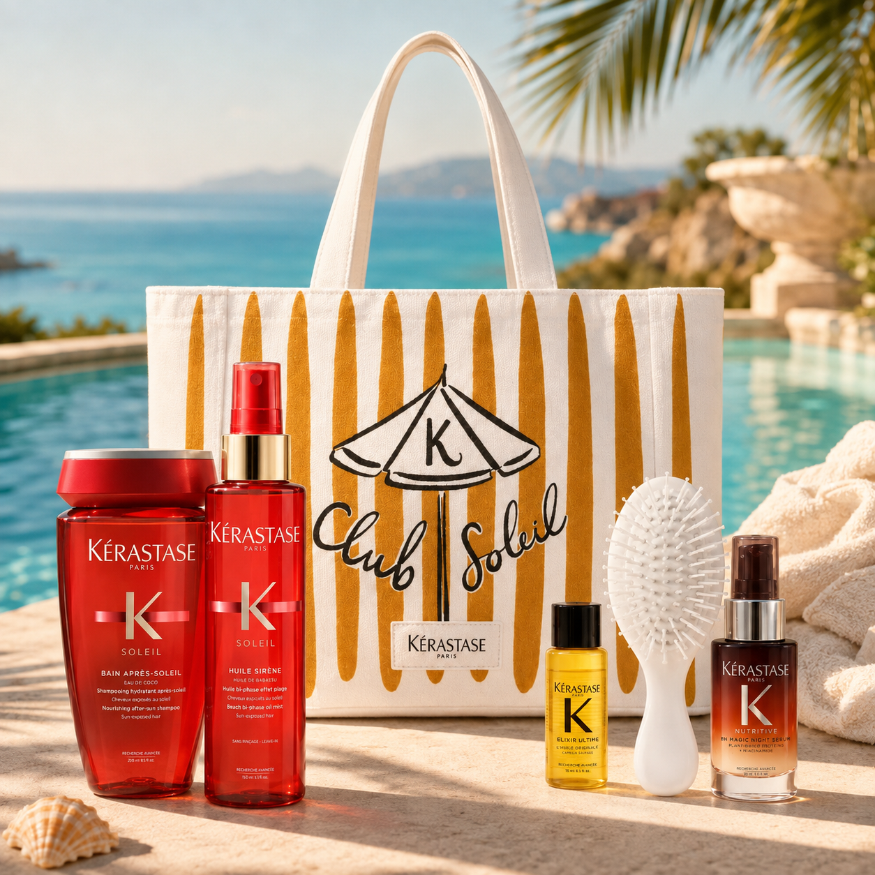 Kérastase Soleil Luxury Summer Set – Intensive Sonnenpflege mit exklusiver Strandtasche