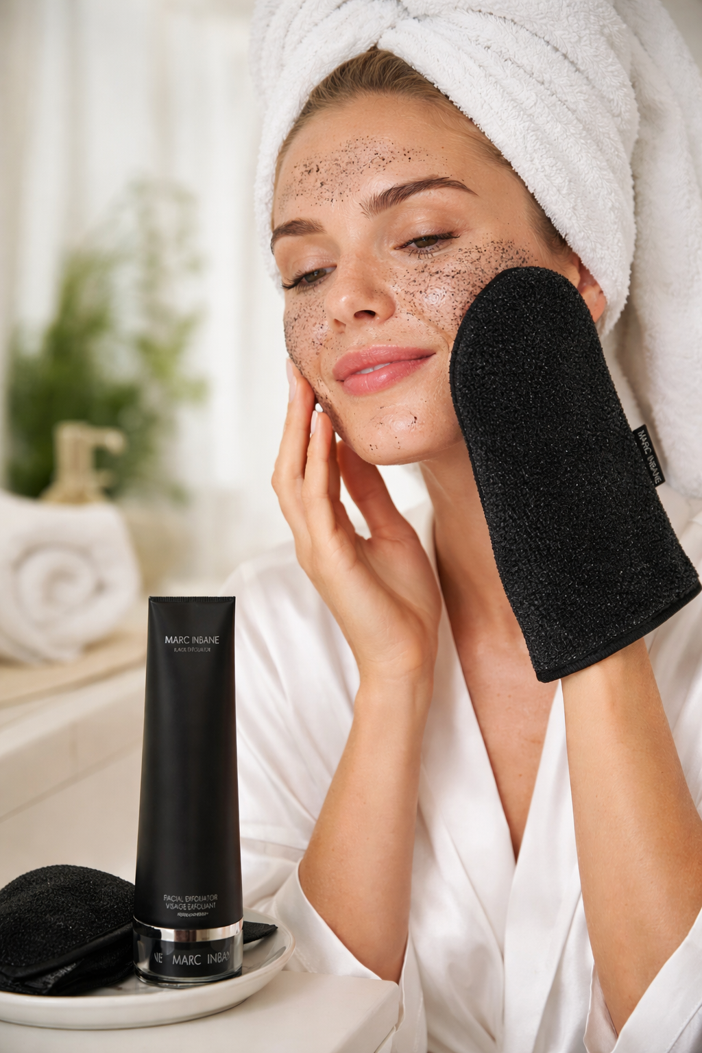 Marc Inbane Black Exfoliator Set – Peeling + Exfoliating Mitt