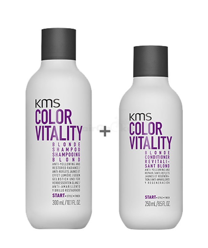 KMS California COLORVITALITY Blonde Set - Shampoo 300ml + Conditioner 250ml - NEU
