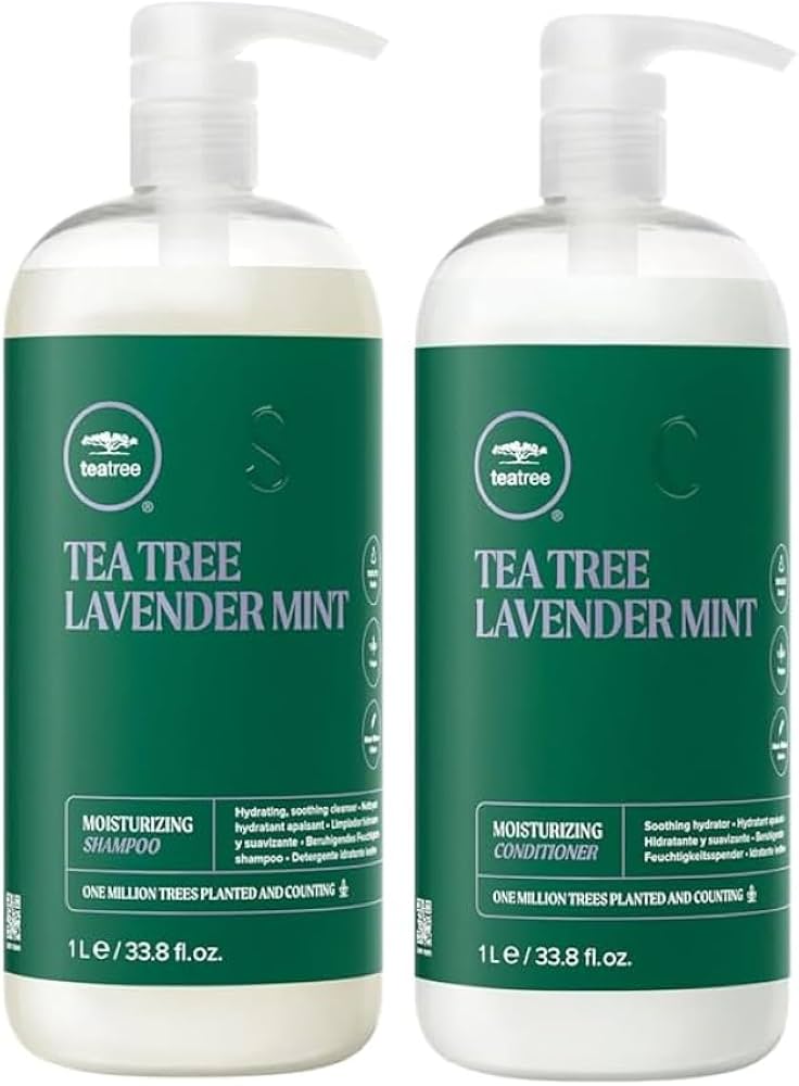 Paul Mitchell Duo Tea Tree Lavender Mint Set - Shampoo 1000ml + Conditioner 1000ml + 2 Pumpen