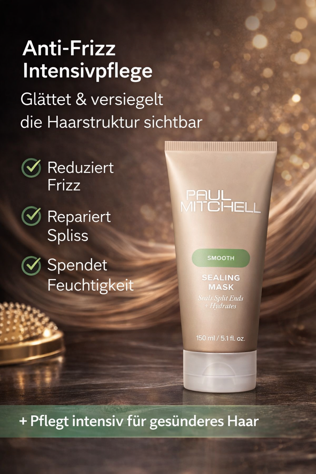 Paul Mitchell Smooth Sealing Mask 150 ml - Versiegelt Spliss + Verleiht Feuchtigkeit